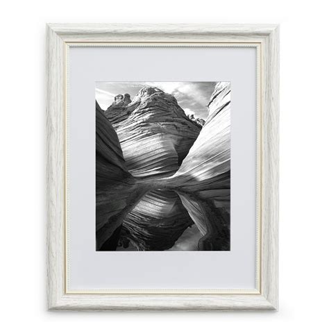 white 11x14 matted frame